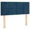 vidaXL Cama box spring colch&oacute;n y LED terciopelo azul oscuro 120x200 cm