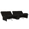vidaXL Sill&oacute;n de masaje reclinable 4 plazas con portavasos negro