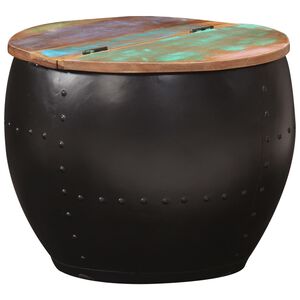 vidaXL Mesa de centro de madera maciza reciclada 53x43 cm
