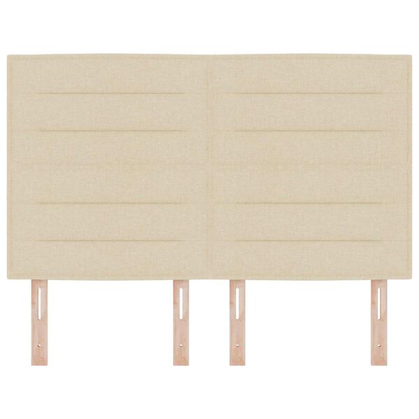 vidaXL Cabecero con cabecera Crema 144 cm Cuero sint&eacute;tico