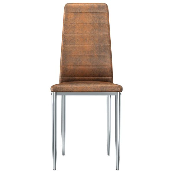 vidaXL Sillas de comedor 2 pcs Marr&oacute;n 41.5 x 48 x 99 cm