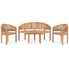 vidaXL Juego de muebles de jard&iacute;n 4 piezas madera maciza de teca