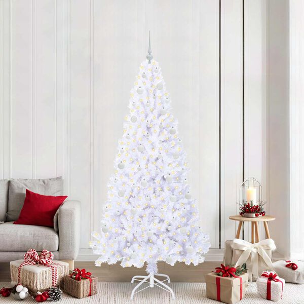 vidaXL &Aacute;rbol de Navidad artificial con 300 LED 210 cm PVC y Acero