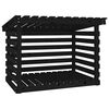 vidaXL Le&ntilde;ero de madera maciza de pino negro 108x73x79 cm