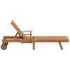 vidaXL Tumbona Marr&oacute;n 195 x 59 x 78,5 cm Madera de teca maciza
