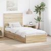 vidaXL Cama con almacenamiento con cabecera Roble Sonoma 90 x 190 cm
