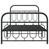 vidaXL Estructura cama sin colch&oacute;n con estribo metal negro 100x190 cm