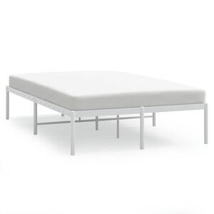 vidaXL Estructura de cama sin colch&oacute;n metal blanco 120x200 cm