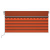 vidaXL Toldo retr&aacute;ctil autom&aacute;tico con persiana naranja y marr&oacute;n 3x2,5m