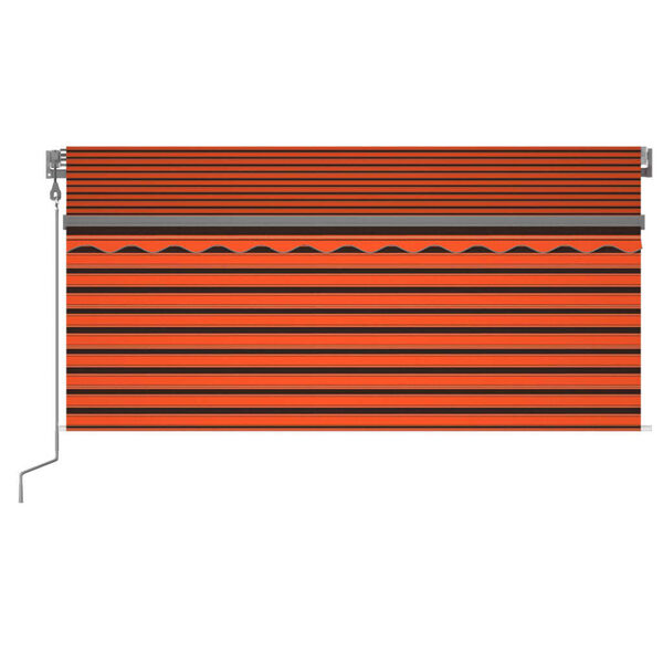 vidaXL Toldo retr&aacute;ctil autom&aacute;tico con persiana naranja y marr&oacute;n 3x2,5m