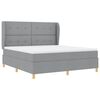 vidaXL Cama tipo Box Spring con colch&oacute;n Gris Claro 200 x 180 cm tela