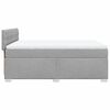 vidaXL Cama box spring con colch&oacute;n tela gris claro 140x200 cm