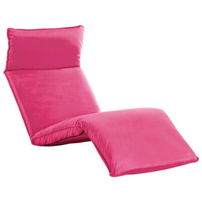 vidaXL Tumbona plegable de tela Oxford rosa