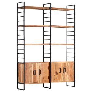 vidaXL Estanter&iacute;a de 4 niveles madera maciza de acacia 124x30x180 cm