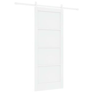 vidaXL Puerta Corredera Blanco 83 x 202 cm Madera de Pino Maciza