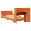 vidaXL Estructura de cama sin colch&oacute;n madera maciza marr&oacute;n 75x190 cm