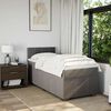 vidaXL Cama box spring con colch&oacute;n tela gris taupe 90x190 cm