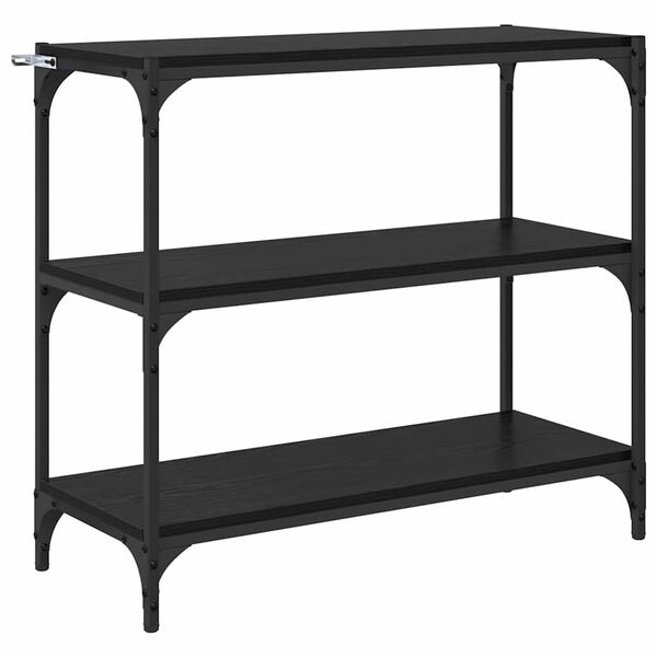 vidaXL Estanter&iacute;a para libros Roble Negro 80 x 33 x 70,5 cm