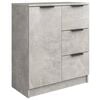 vidaXL Aparadores 2 uds madera contrachapada gris hormig&oacute;n 60x30x70 cm