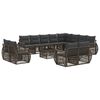 vidaXL Conjunto de sof&aacute;s de jard&iacute;n 13 uds. Gris y Gris Oscuro