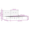 vidaXL Estructura cama con cabecero sin colch&oacute;n marr&oacute;n roble 183x213cm