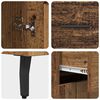 vidaXL Aparador alto con caj&oacute;n 2 pcs Madera envejecida