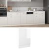 vidaXL Panel para lavavajillas “Lyon” contrachapada blanco brillo