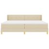 vidaXL Cama tipo Box Spring con colch&oacute;n Crema 200 x 200 cm Poli&eacute;ster