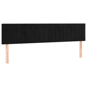 vidaXL Cabeceros terciopelo negro 160x5x78/88 cm