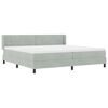 vidaXL Cama tipo Box Spring Gris Claro 200 x 200 cm Terciopelo