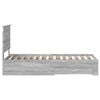 vidaXL Estructura de cama con cabecera Gris Sonoma y Plata 70 x 190 cm