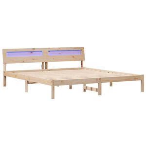 vidaXL Estructura de cama Marr&oacute;n 180 x 200 cm Madera de pino macizo