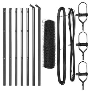 vidaXL Poste de Valla Gris 10 x 0,4 m (malla de 36 mm) Acero y PVC