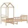 vidaXL Sof&aacute; cama con techo de madera maciza de pino 80x200 cm