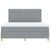 vidaXL Cama tipo Box Spring con colch&oacute;n Gris Claro 180 x 200 cm tela