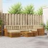 vidaXL Conjunto de sof&aacute;s de exterior con coj&iacute;n 7 pcs Natural y Beige