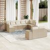 vidaXL Set de sof&aacute;s de jard&iacute;n 9 pzas con cojines rat&aacute;n sint&eacute;tico beige