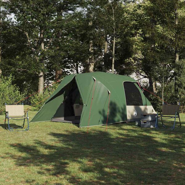 vidaXL Carpa de c&uacute;pula con techo Verde 455 x 252 x 178 cm
