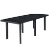 vidaXL Mesa de jard&iacute;n de pl&aacute;stico gris antracita 216x90x72 cm