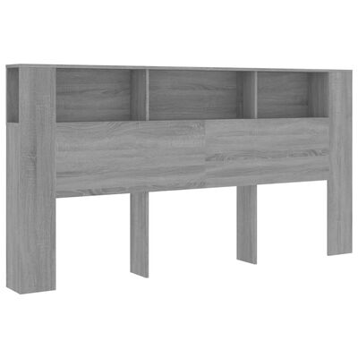 vidaXL Mueble cabecero gris Sonoma 200x18,5x104,5 cm