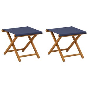 vidaXL Silla de terraza 2 pcs Madera de Eucalipto Maciza Azul