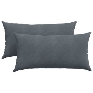 vidaXL Cojines de sof&aacute; 2 pcs Gris oscuro 80 x 40 cm Tela de pana