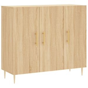 vidaXL Aparador de madera de ingenier&iacute;a roble Sonoma 90x34x80 cm