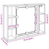 vidaXL Mueble con espejo y LED madera ingenier&iacute;a envejecida 76x15x55cm