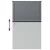 vidaXL Persiana para Ventana con cortinas Manual Gris oscuro Aluminio