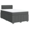 vidaXL Cama box spring con colch&oacute;n tela gris oscuro 120x200 cm