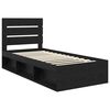 vidaXL Estructura de cama Negro 100 x 200 cm Madera de pino macizo