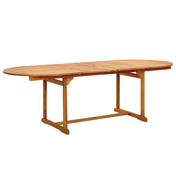 vidaXL Juego comedor de jard&iacute;n 9 pzas madera maciza acacia y textileno