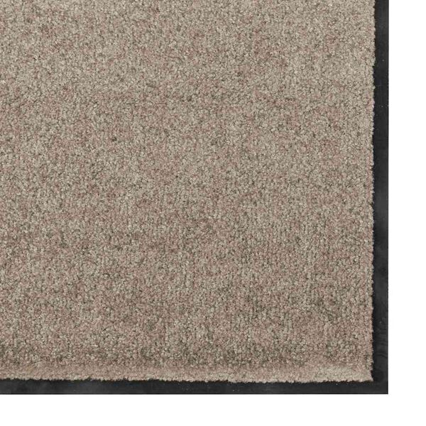 vidaXL Felpudo Otro Beige y Negro 90 x 150 cm Polipropileno y vinilo
