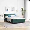 vidaXL Cama Box Spring LED Verde oscuro 140 x 190 cm Terciopelo